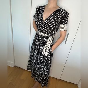 Anthropology Polka Dot Wrap Dress Size 0